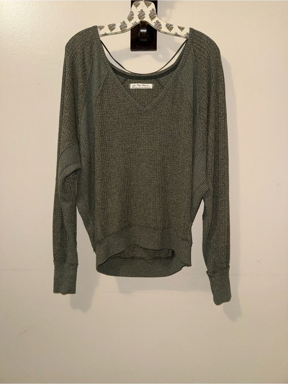 Free People We the Free Santa Clara Thermal Top,Sz-XS(Very Oversized)P2P 24”-27”